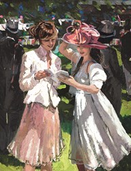 Royal Ascot Ladies Day II by Sherree Valentine Daines - Hand Finished Limited Edition on Canvas sized 20x26 inches. Available from Whitewall Galleries